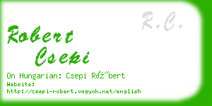 robert csepi business card